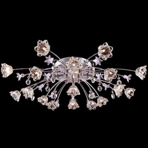 потолочная люстра eurosvet 4928/17 хром/бело-голубой в Нижневартовске