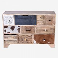 гобинд, комод с 12 ящиками разноцветный в древесных тонах в Нижневартовске