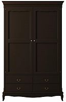 шкаф двустворчатый leontina black с ящиками чёрный в Нижневартовске