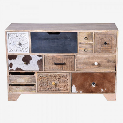 гобинд, комод с 12 ящиками разноцветный в древесных тонах в Нижневартовске