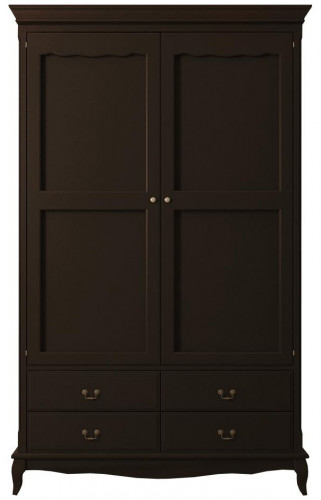 шкаф двустворчатый leontina black с ящиками чёрный в Нижневартовске