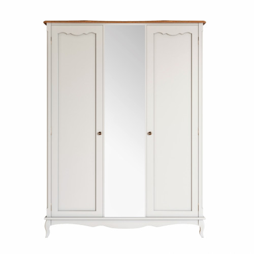 шкаф leontina двухстворчатый с зеркалом бежевый в Нижневартовске