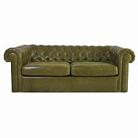 диван chesterfield двухместный прямой оливковый в Нижневартовске