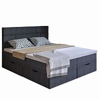 кровать двуспальная 160х200 серая домино в Нижневартовске