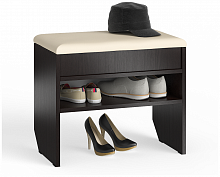 тумба для обуви мд-9 с нишей и мягким сиденьем, цвет венге в Нижневартовске