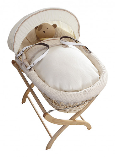 колыбель-переноска premium moses basket натуральная, кремовое белье в Нижневартовске