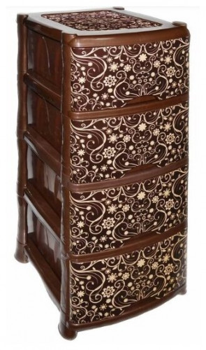 комод violet элегант темный 4 секции в Нижневартовске