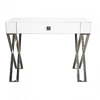 столик lonny с одним выдвижным ящиком белый, хром в Нижневартовске