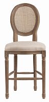 барный стул vintage french round cane back кремовый лен в Нижневартовске