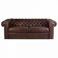 диван chesterfield прямой темно-коричневый в Нижневартовске