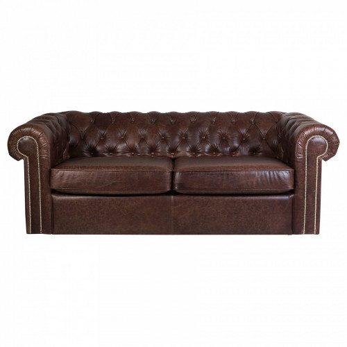 диван chesterfield прямой темно-коричневый в Нижневартовске