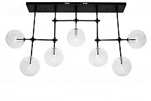 светильник потолочный черный с прозрачными плафонами 150x22x80 см в Нижневартовске