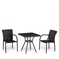 комплект плетеной мебели lopis коричневый на 2 персоны в Нижневартовске