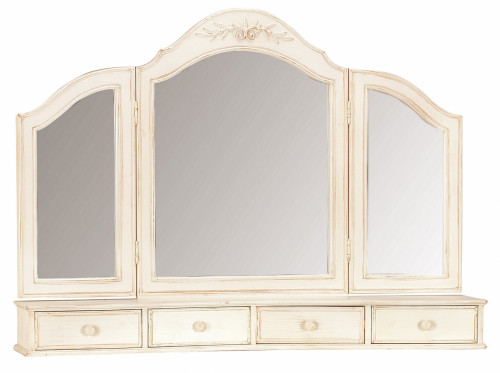 зеркало трельяж настольное бежевое с ящиками и декором марсель в Нижневартовске