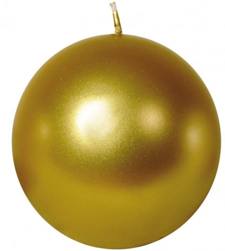 свеча-шар золотая, 8 см в Нижневартовске