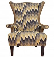 кресло шале, велюр серый с рисунком 86х94х110см в Нижневартовске