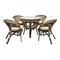 комплект обеденный java-2 на 2 персоны коричневый в Нижневартовске