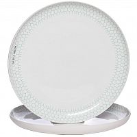 тарелка белая с бирюзовым рисунком 30*30*3,3 в Нижневартовске