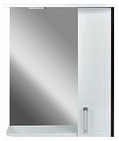 зеркало-шкаф мираж 60 doratiz 2711.092, правый, белый, венге с подсветкой и розеткой в Нижневартовске