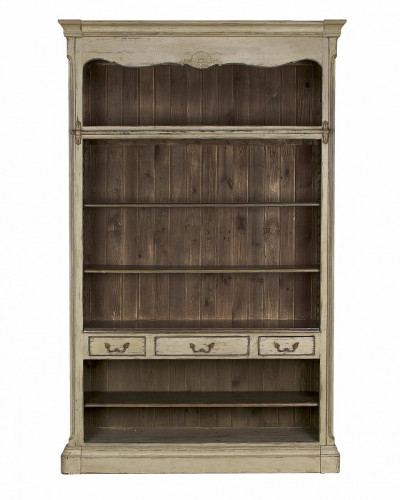 шкаф книжный широкий поместье с узором с состариванием в Нижневартовске