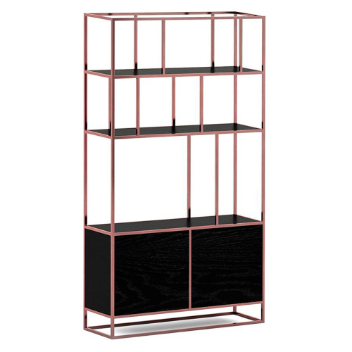 стеллаж makella new copper черный дуб в Нижневартовске