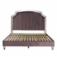 кровать полутораспальная 150х200 серая из велюра мерин в Нижневартовске