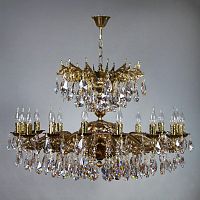 подвесная люстра ambiente leon 2128/16 pb tear drop бронза в Нижневартовске