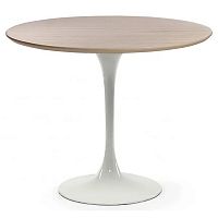 стол обеденный apriori t d90 подстолье: белый глянец, столешница: бук в Нижневартовске