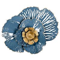 декор настенный цветок 2 золотисто-голубой в Нижневартовске