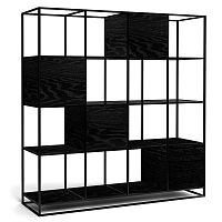 стеллаж kvadra 4 black черный дуб в Нижневартовске