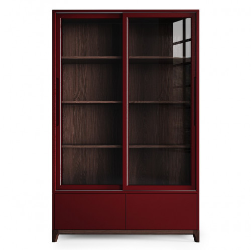 витрина высокая case бордовая в Нижневартовске