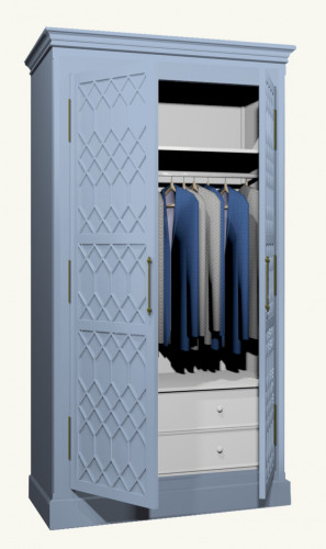 шкаф отдельностоящий с тумбой портленд васильковое поле в Нижневартовске