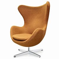 кресло egg chair темно-коричневое в Нижневартовске