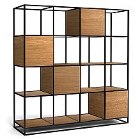 стеллаж kvadra 4 black темный дуб в Нижневартовске