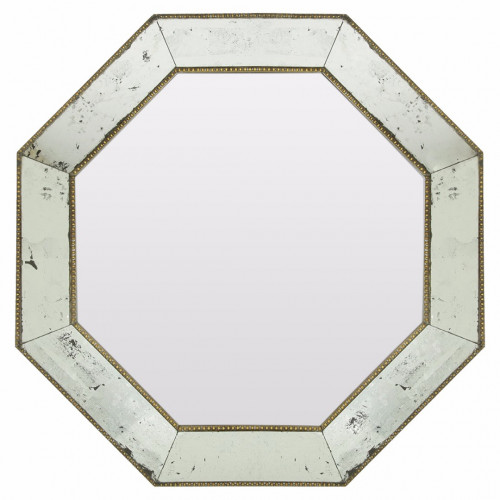 зеркало серебряное восьмиугольное в состаренной раме king в Нижневартовске