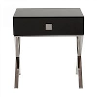 придиванный столик с ящиком versales чёрный в Нижневартовске