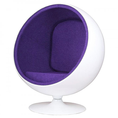 кресло eero ball chair бело-фиолетовое в Нижневартовске