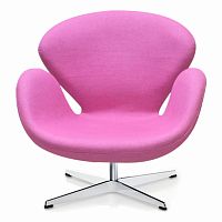 кресло swan chair розовое в Нижневартовске