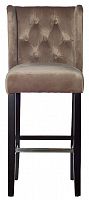 стул барный велюр бежевый с метал.ступенькой и метал.кольцом, ножки черные 44х55х107 в Нижневартовске