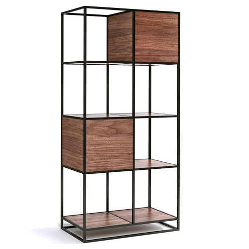 стеллаж kvadra 2 black американский орех в Нижневартовске