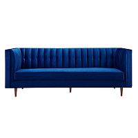 диван gera трехместный прямой синий в Нижневартовске