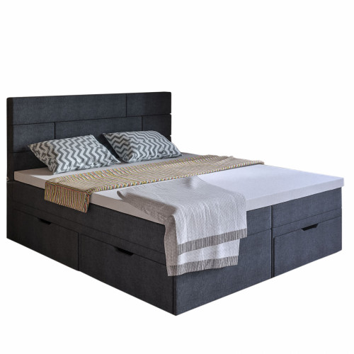 кровать двуспальная 160х200 серая домино в Нижневартовске