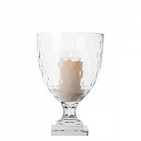 подсвечник стеклянный с резьбой в виде кубка aqua m от eichholtz, 31 см в Нижневартовске