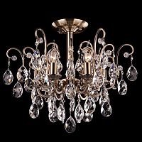 потолочная люстра eurosvet 10022/6 античная бронза/прозрачный хрусталь strotskis в Нижневартовске