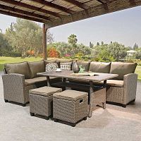 комплект плетеной мебели beige на 6 персон бежевый в Нижневартовске