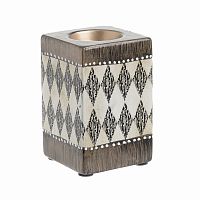 подсвечник керамический квадратный с геометрическим узором, 11 см в Нижневартовске