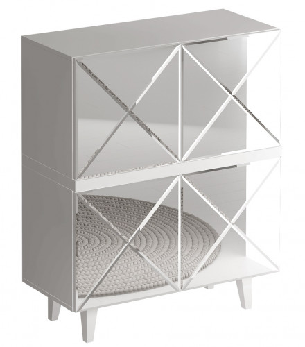 шкаф kristal белый, зеркальный в Нижневартовске