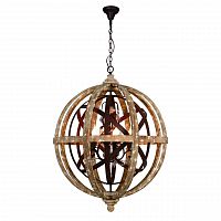 дизайнерская подвесная люстра globo tair 64203-5 коричневая в Нижневартовске