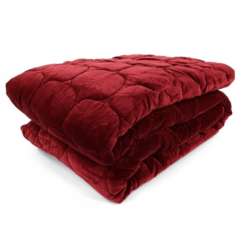 покрывало стеганое бархатное хвойное утро цвет бордовый в Нижневартовске