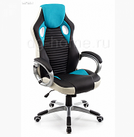 кресло компьютерное roketas черно-голубое в Нижневартовске